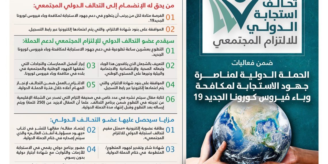 دعوة للإنضمام إلى” تحالف استجابة الدولي للإلتزام المجتمعي 19″