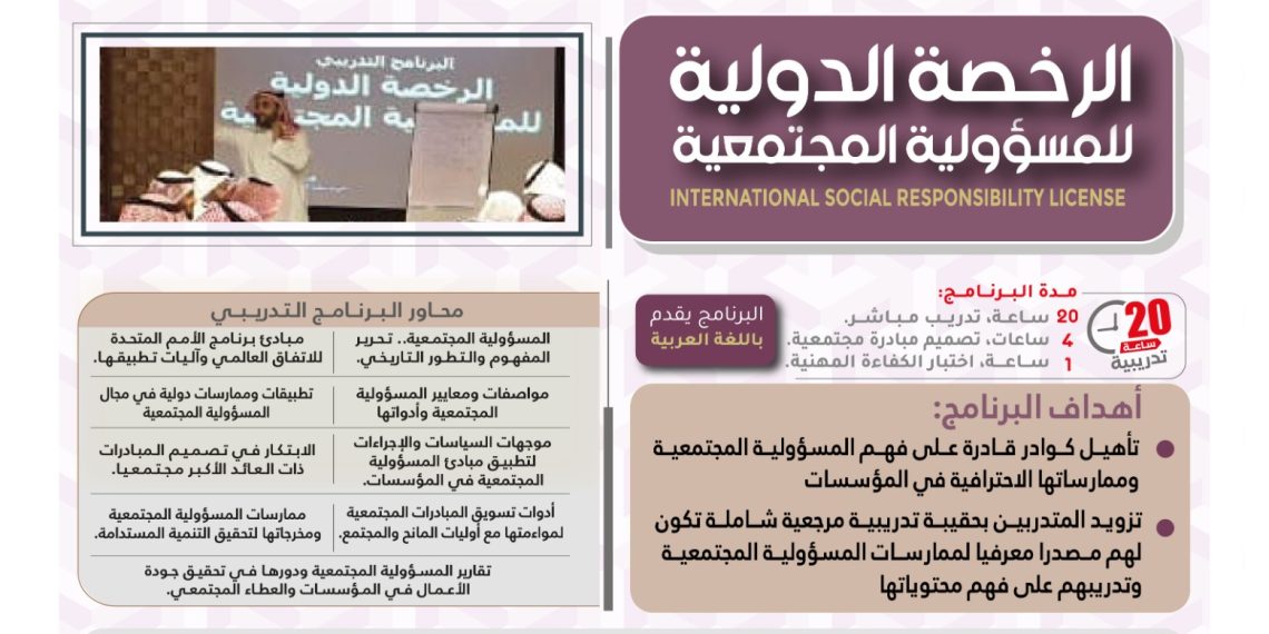 البرنامج التدريبي “الرخصة الدولية للمسؤولية المجتمعية”
