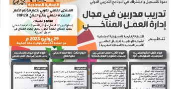 البرنامج التدريبي الدولي تدريب مدربين في مجال إدارة العمل المناخي
