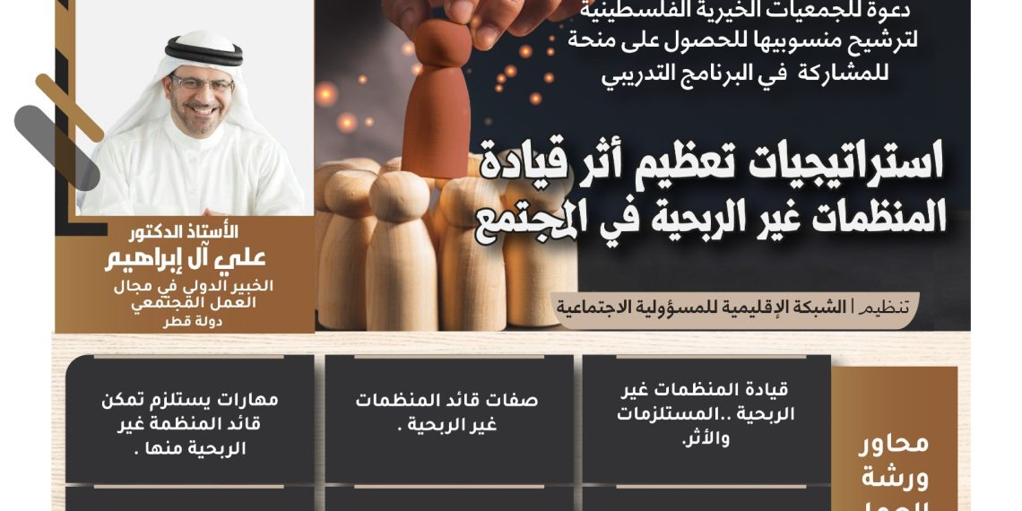 البرنامج التدريبي استراتيجيات تعظيم أثر قيادة المنظمات غير الربحية في المجتمع