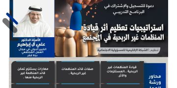 البرنامج التدريبي استراتيجيات تعظيم أثر قيادة المنظمات غير الربحية في المجتمع