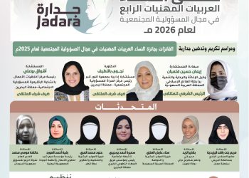 ملتقى النساء العربيات المهنيات الرابع في مجال المسؤولية المجتمعية لعام 2026م (جدارة)