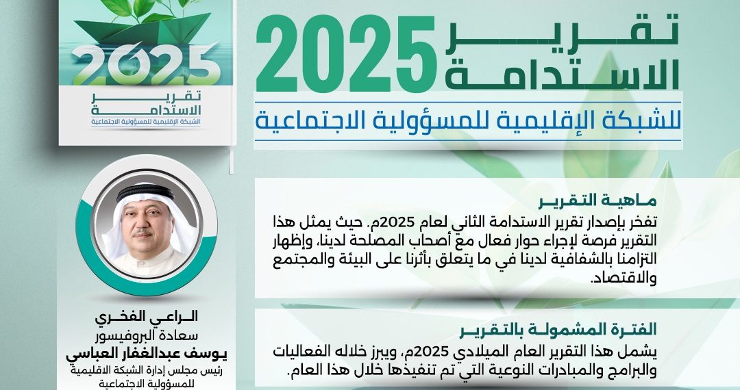 إطلاق تقرير الاستدامة 2025 للشبكة الإقليمية للمسؤولية الاجتماعية